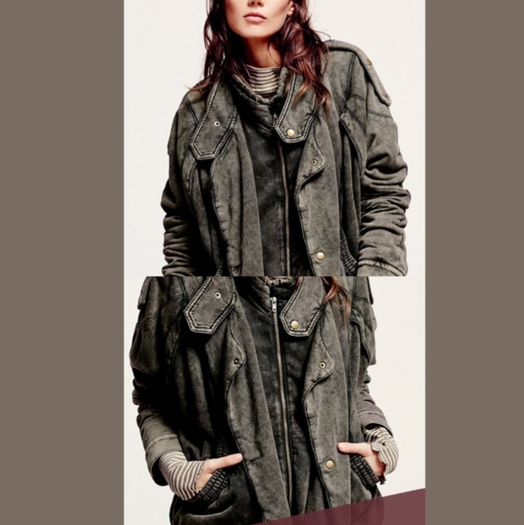 Free People Oversized Cotton Moto Jacket - Picture 7 of 7